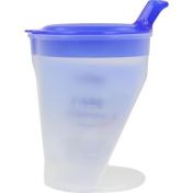 Trinkbecher ERGO 250ml m.Deckel u.Graduierung blau