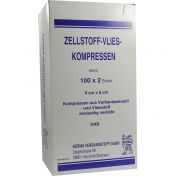 ZELLSTOFF VLIES-KOMPRESSEN 6x8CM STERIL