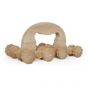 Massageroller Holz m Buegel+8Achsen