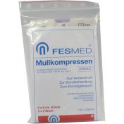 MULLKOMPRESSEN STERIL 5X5CM ES 8F