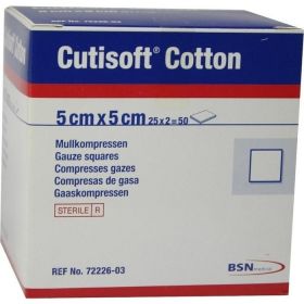 Cutisoft Cotton Kompressen 5x5cm steril günstig im Preisvergleich