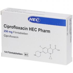 Ciprofloxacin HEC Pharm 250 mg Filmtabletten günstig im Preisvergleich